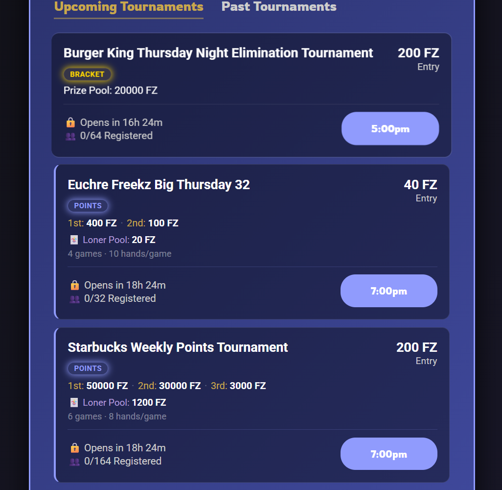 Points and Bracket Tournament Formats